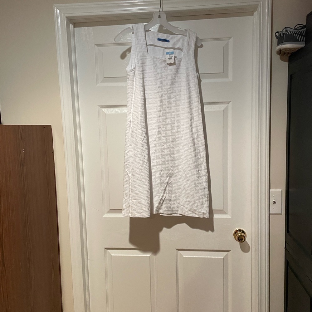 J McLaughlin White Greek Key Dress - Picture 3 of 4